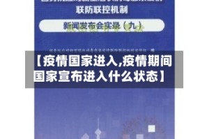 【疫情国家进入,疫情期间国家宣布进入什么状态】
