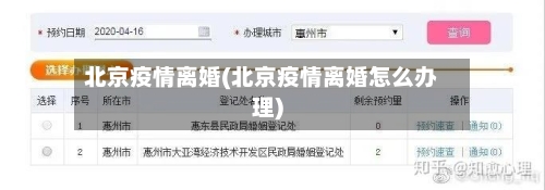 北京疫情离婚(北京疫情离婚怎么办理)-第2张图片
