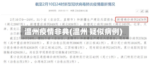 温州疫情非典(温州 疑似病例)-第2张图片